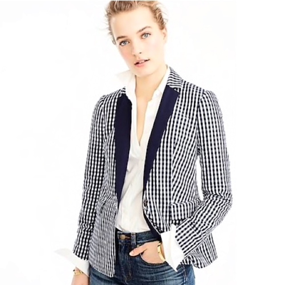 Gingham blazer by JCrew sz 4
